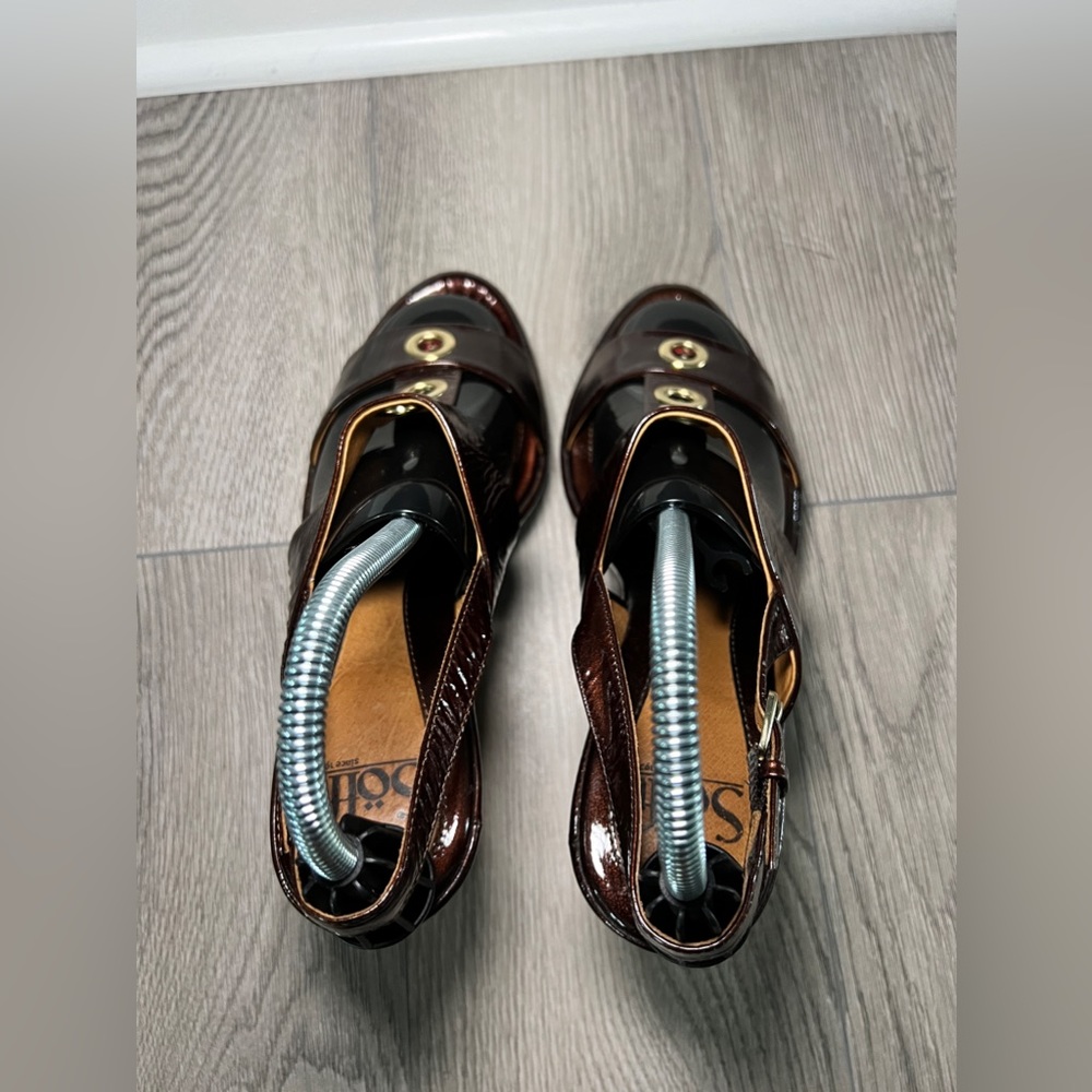 Sofft Women’s Three Ring Cork Brown Sandal Wedges‎ Size 8.5 - Picture 5 of 12